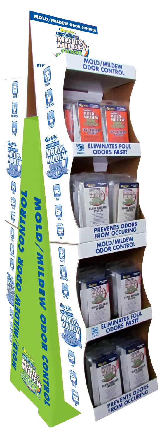 089933 – STAR BRITE Point Of Purchase Display, Mildew Odor Control Products Display Standing Pegboard With US Label
